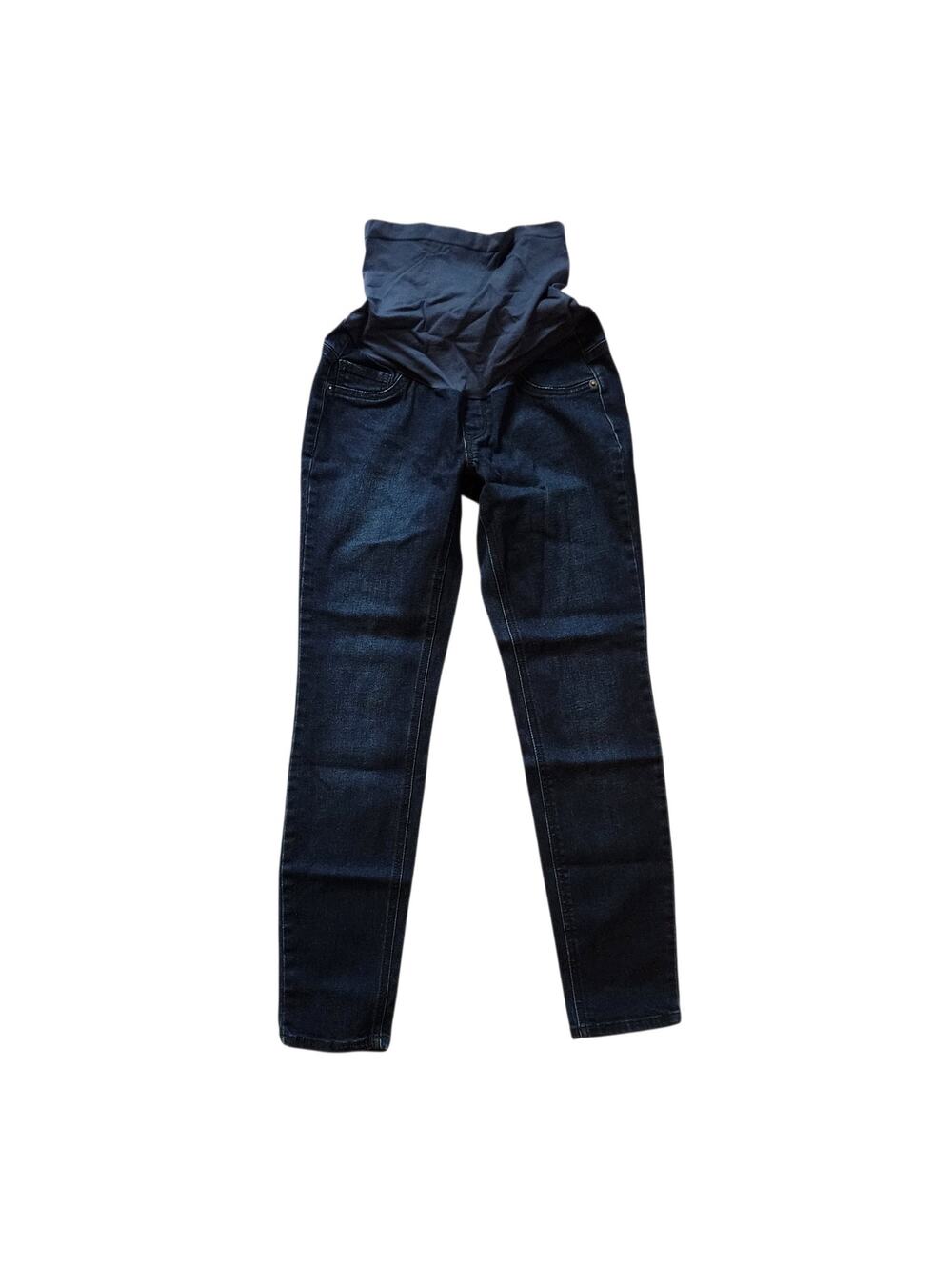 Indigo Blue Womens Skinny Maternity Jeans Size PXS Dark Blue High Panel Stretch